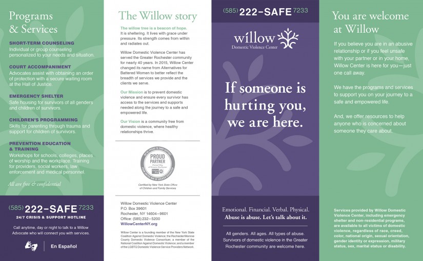 Agency Posters and Materials - Willow Domestic Violence Center of ...